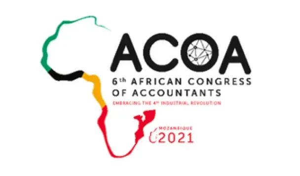 Logótipo de ACOA 2021 — 6th African Congress of Accountants, desenvolvido pela Be Publicidade