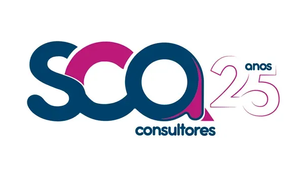 Logótipo de SCA Consultores — 25 anos, desenvolvido pela Be Publicidade